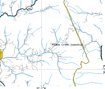 Cane Creek township, NC map