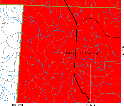 Clarksville township, NC map