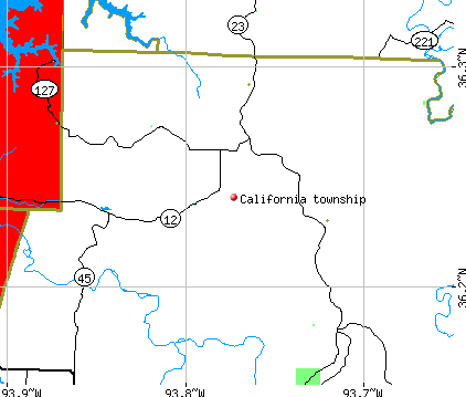 California township, AR map