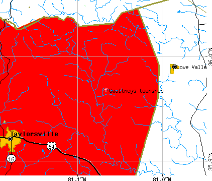 Gwaltneys township, NC map