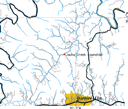 Jacks Creek township, NC map