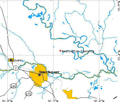 Washington township, AR map