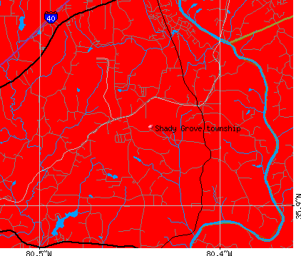 Shady Grove township, NC map