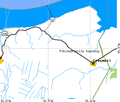 Skinnersville township, NC map
