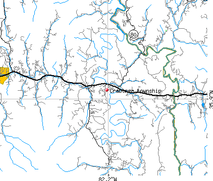 Crabtree township, NC map