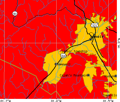 Lenoir township, NC map