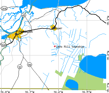 Lees Mill township, NC map