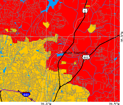 Neuse township, NC map