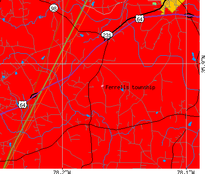 Ferrells township, NC map