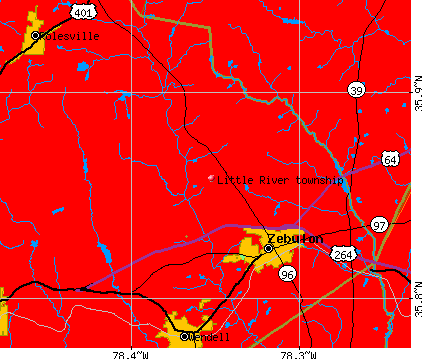 Little River township, NC map