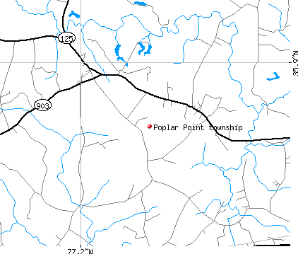 Poplar Point township, NC map