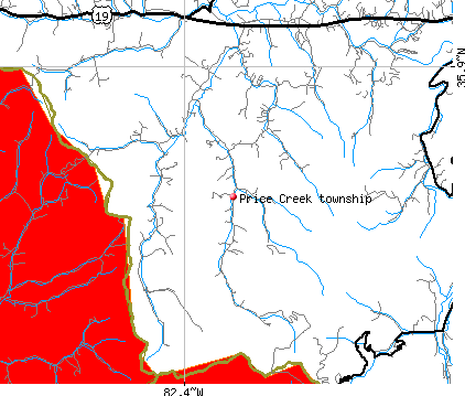 Price Creek township, NC map