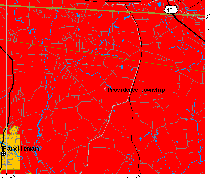 Providence township, NC map