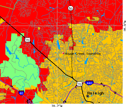 House Creek township, NC map
