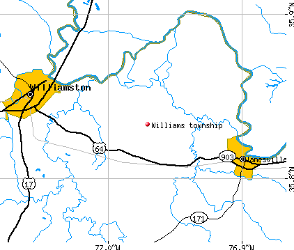 Williams township, NC map