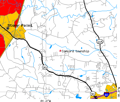 Concord township, NC map