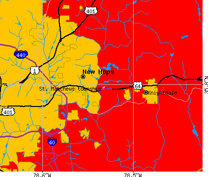 St. Matthews township, NC map