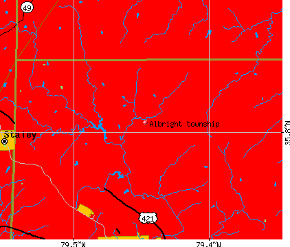 Albright township, NC map