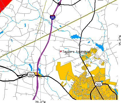 Taylors township, NC map