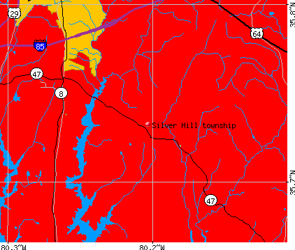 Silver Hill township, NC map