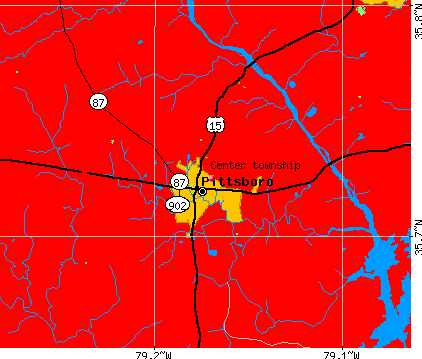 Center township, NC map