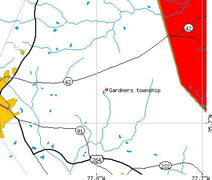 Gardners township, NC map