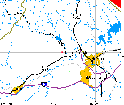 Marion township, NC map