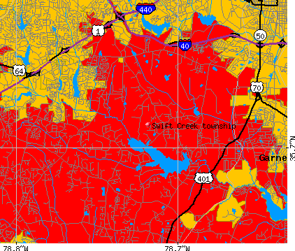 Swift Creek township, NC map