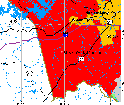 Silver Creek township, NC map