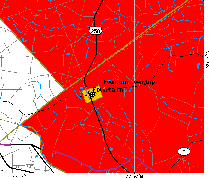 Fountain township, NC map