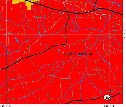 Steele township, NC map