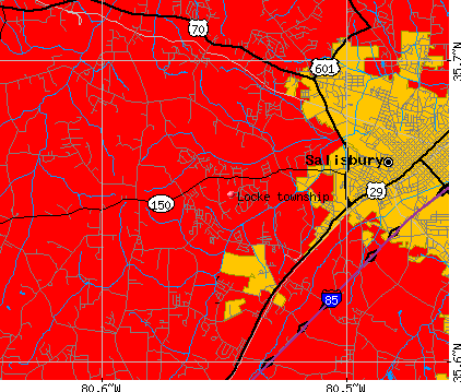 Locke township, NC map