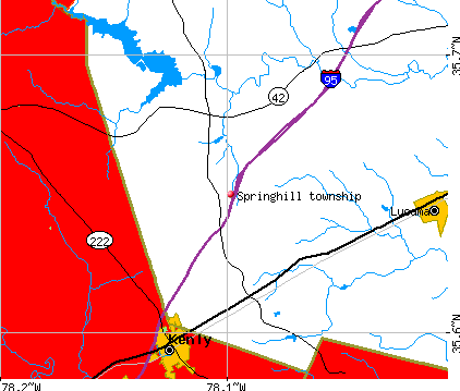 Springhill township, NC map