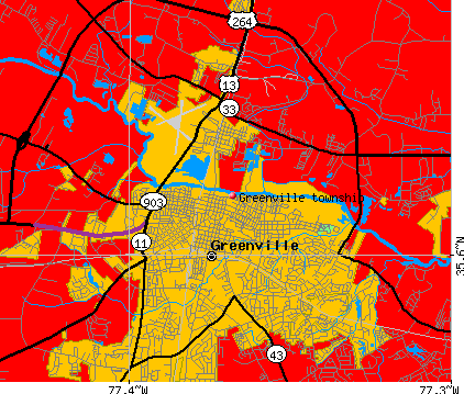Greenville township, NC map