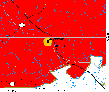 Gulf township, NC map
