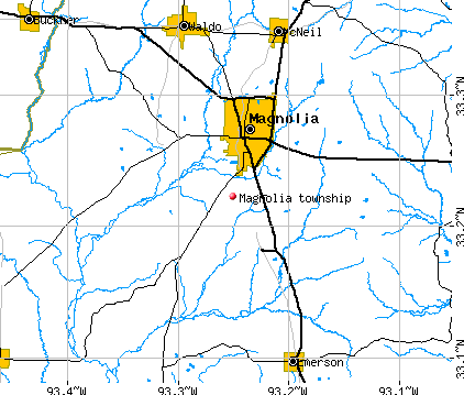 Magnolia township, AR map
