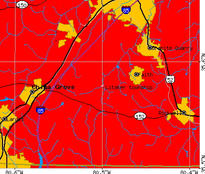 Litaker township, NC map