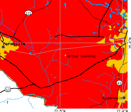 Arthur township, NC map