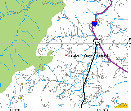 Jonathan Creek township, NC map