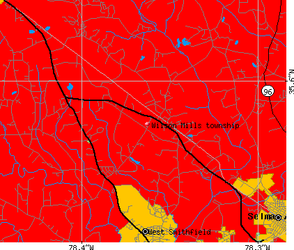 Wilson Mills township, NC map