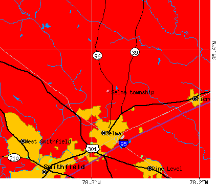 Selma township, NC map