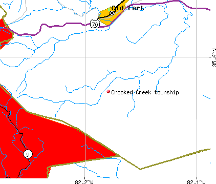 Crooked Creek township, NC map
