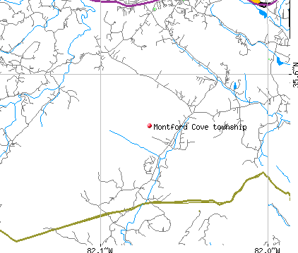 Montford Cove township, NC map