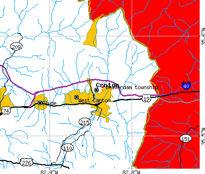 Beaverdam township, NC map