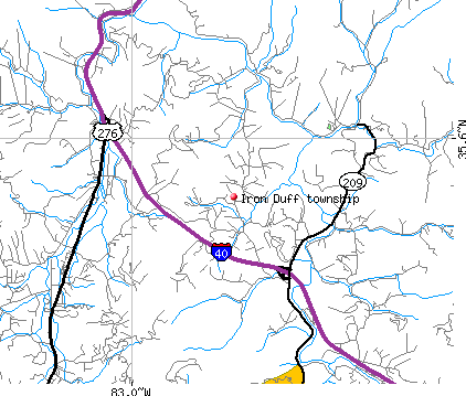 Iron Duff township, NC map