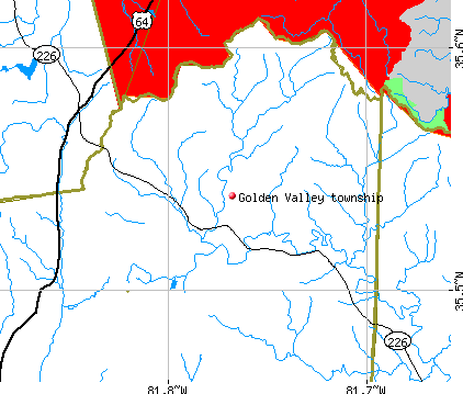 Golden Valley township, NC map