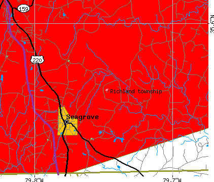 Richland township, NC map