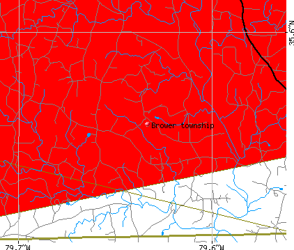 Brower township, NC map