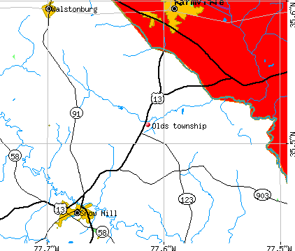 Olds township, NC map