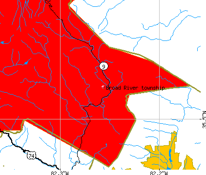 Broad River township, NC map